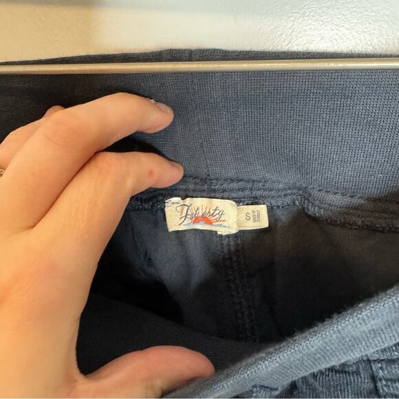 Faherty Corduroy Drawstring Pull On Straight Leg Slim Pants Navy Blue Size Small - Picture 4 of 6